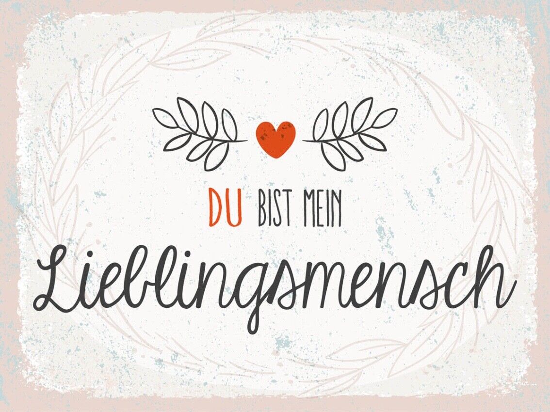 Schild Du Bist Mein Lieblings Mensch Liebe Freunde 12x18 20x30 30x40 Blech/Holz
