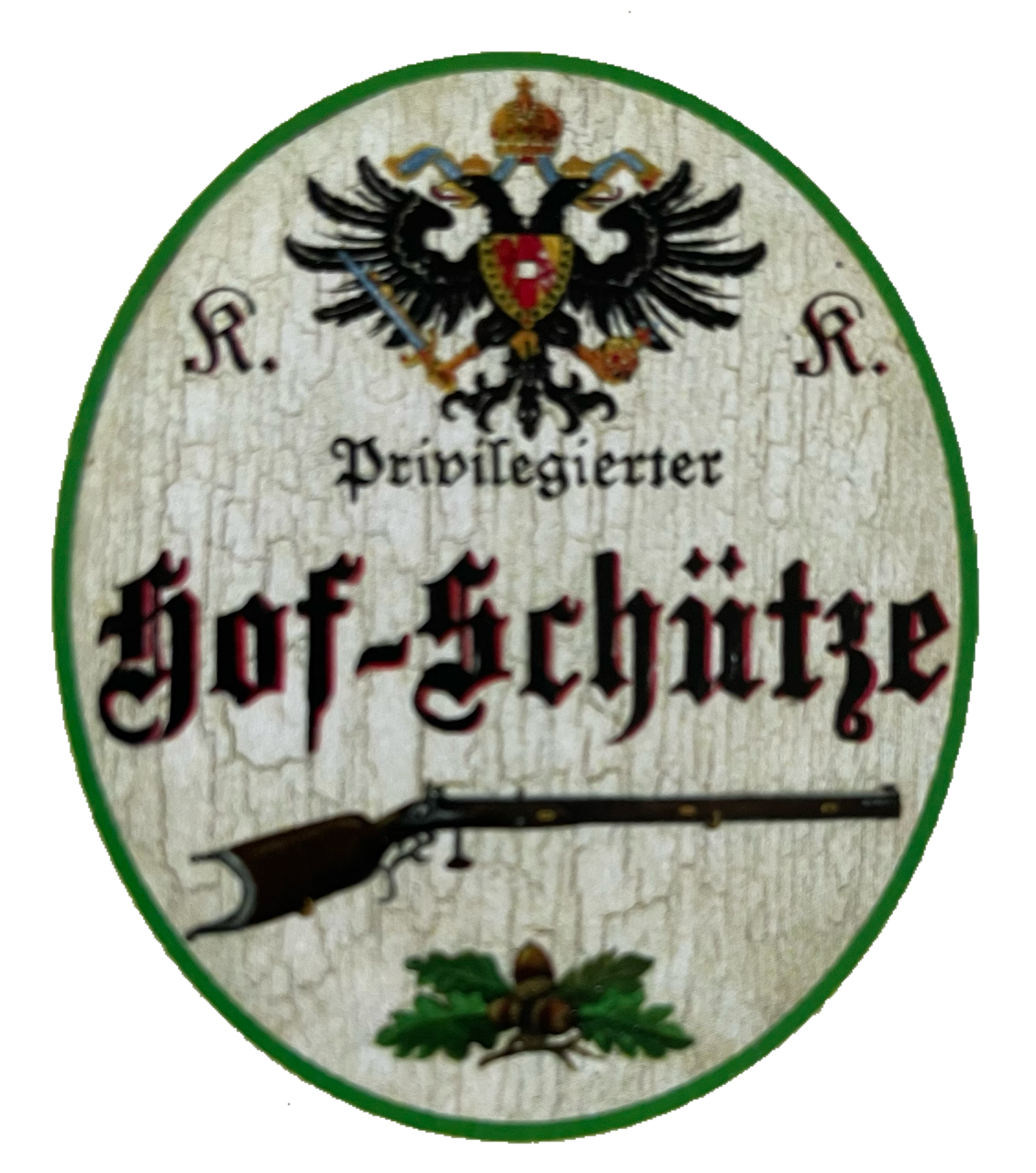 KuK Nostalgie Holzschild Privilegierter Hof-Schütze Schützen Gewehr Schild