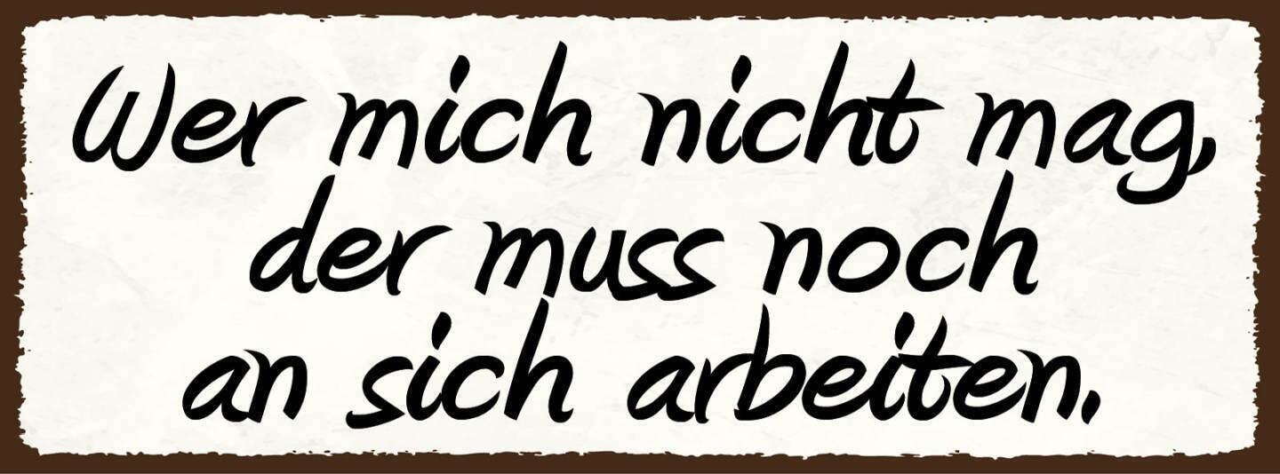 Schild wer mich nicht mag der muss noch an sich arbeiten 27x10 blech od.holz