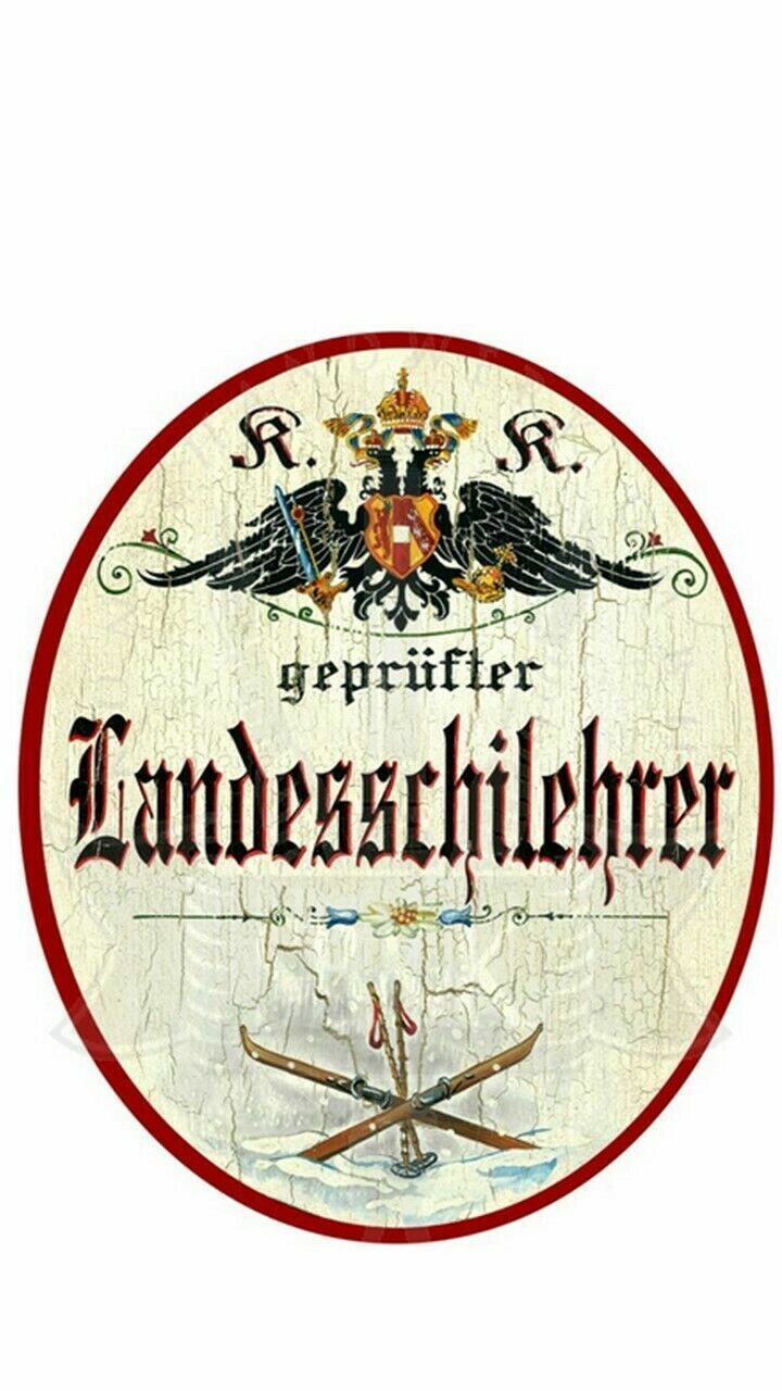 KuK Nostalgie Holzschild "Landesschilehrer"