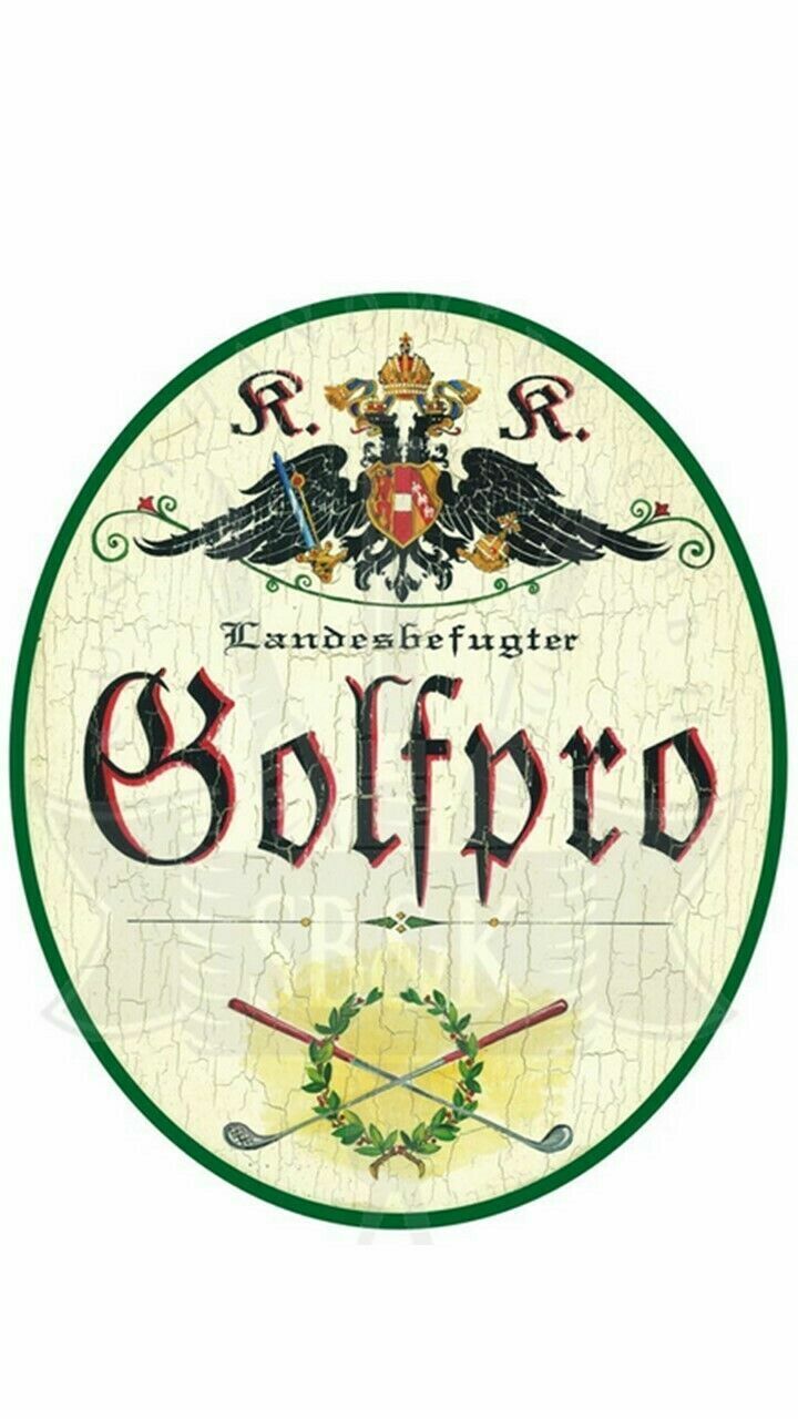 KuK Nostalgie Holzschild "Golfpro"