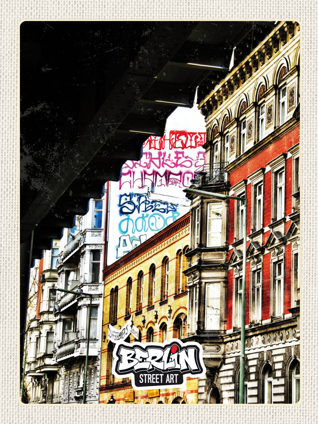 Schild Berlin Street Art Graffiti Kreuzberg D 12x18 20x30 30x40 Blech/Holz