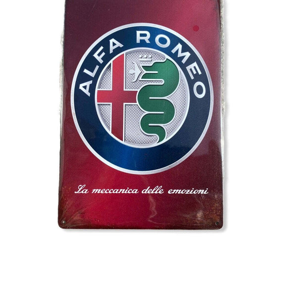 Nostalgie Vintage Schild Auto Alfa Romeo rot 30x20 12087