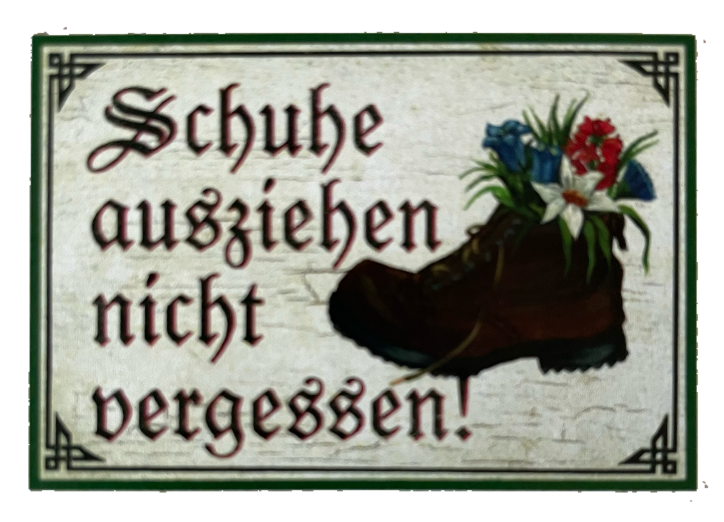 Nostalgie Holzschild Schuhe Ausziehen Nicht Vergessen Wohnung Haus Schild
