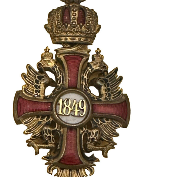 Kaiser Franz Josef Orden Ritterkreuz Böhm Ohne Etui Sehr Guter Zustand
