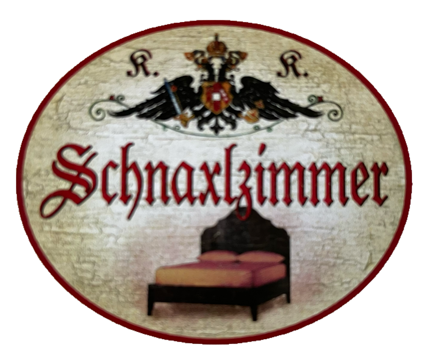 Kuk Nostalgie Holzschild Schnaxlzimmer Schlafzimmer Schlafen Bett Liebe Schild