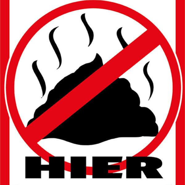 Schild Spruch Bitte hier nicht Scheiße Toilette JW