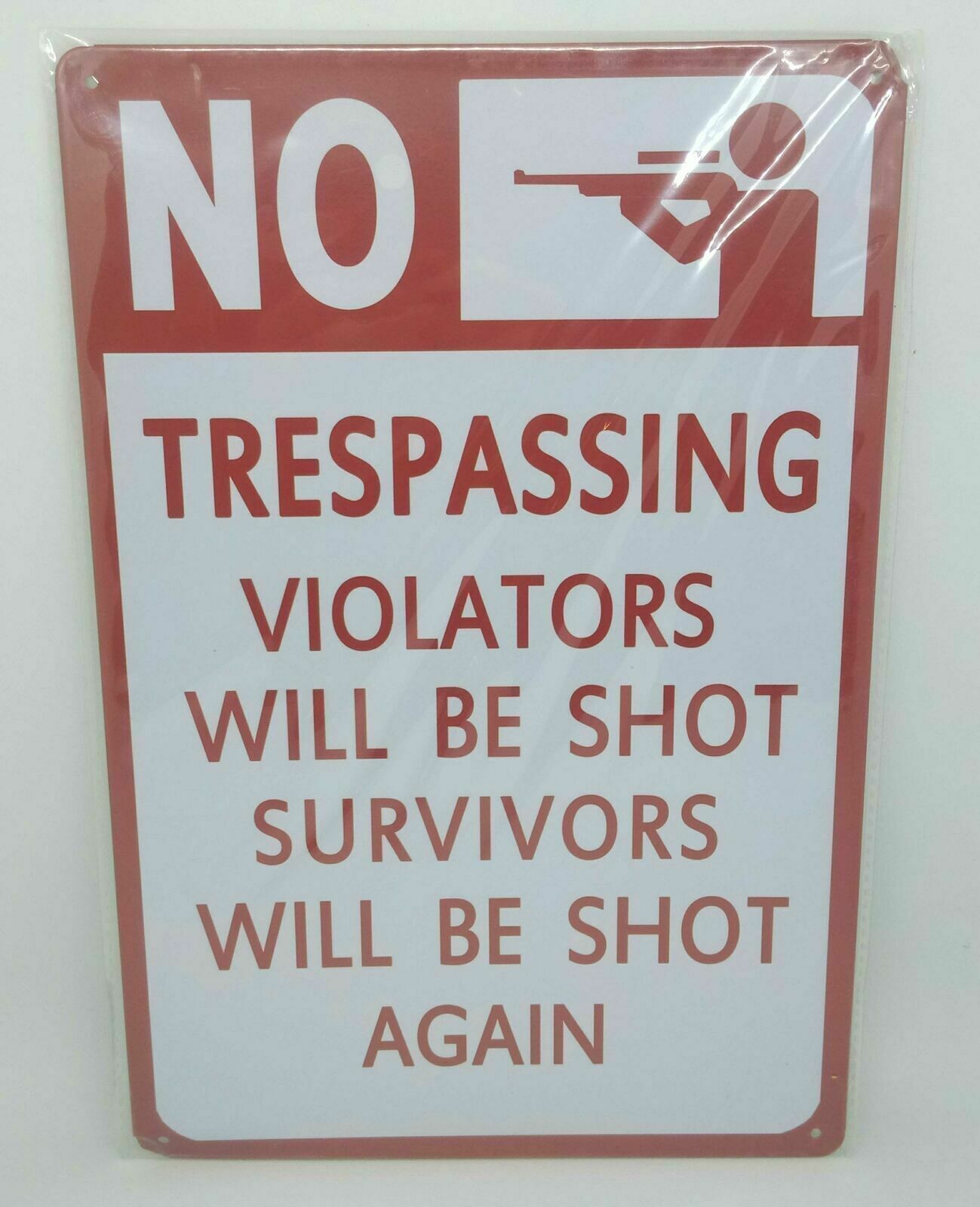 Nostalgie Retro Blechschild "No Trespassing" Spruch siehe Bild 30x20 50249