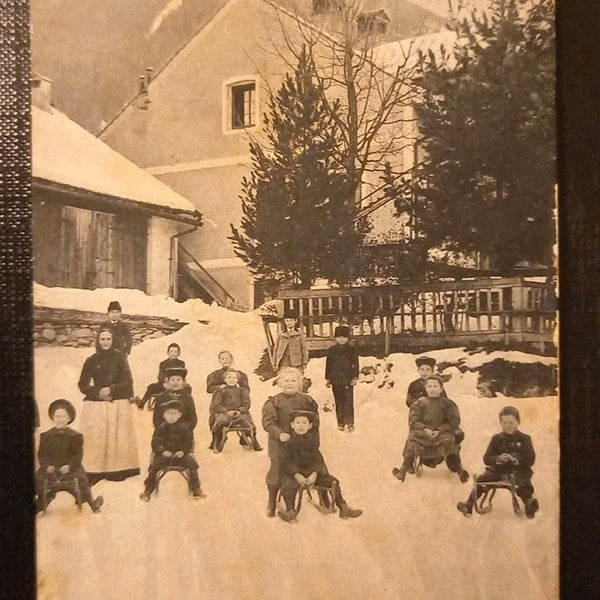 Mauterndorf Lungau Rosenhügel Kinder Mit Schlitten Salzburg 5546 Gr1 C