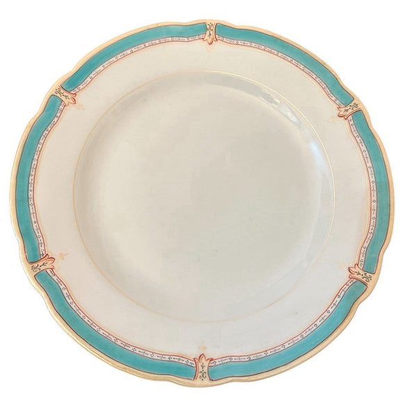 Antiker Speiseteller Teller Carl Tielsch Altwasser Schlesien 24 cm um 1900