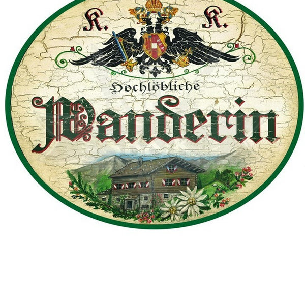 KuK Nostalgie Holzschild "Wanderin"