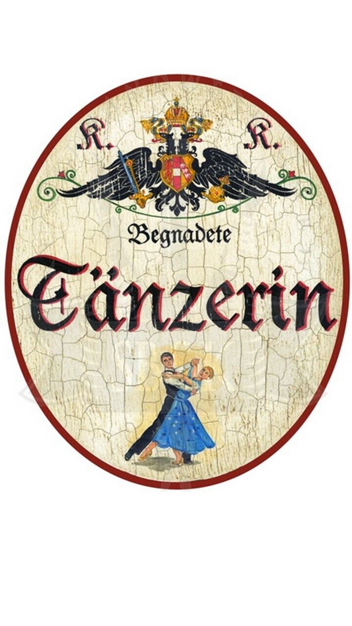 KuK Nostalgie Holzschild "Tänzerin"