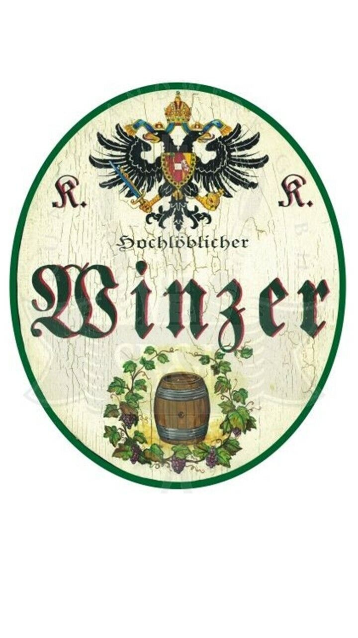 KuK Nostalgie Holzschild "Winzer"