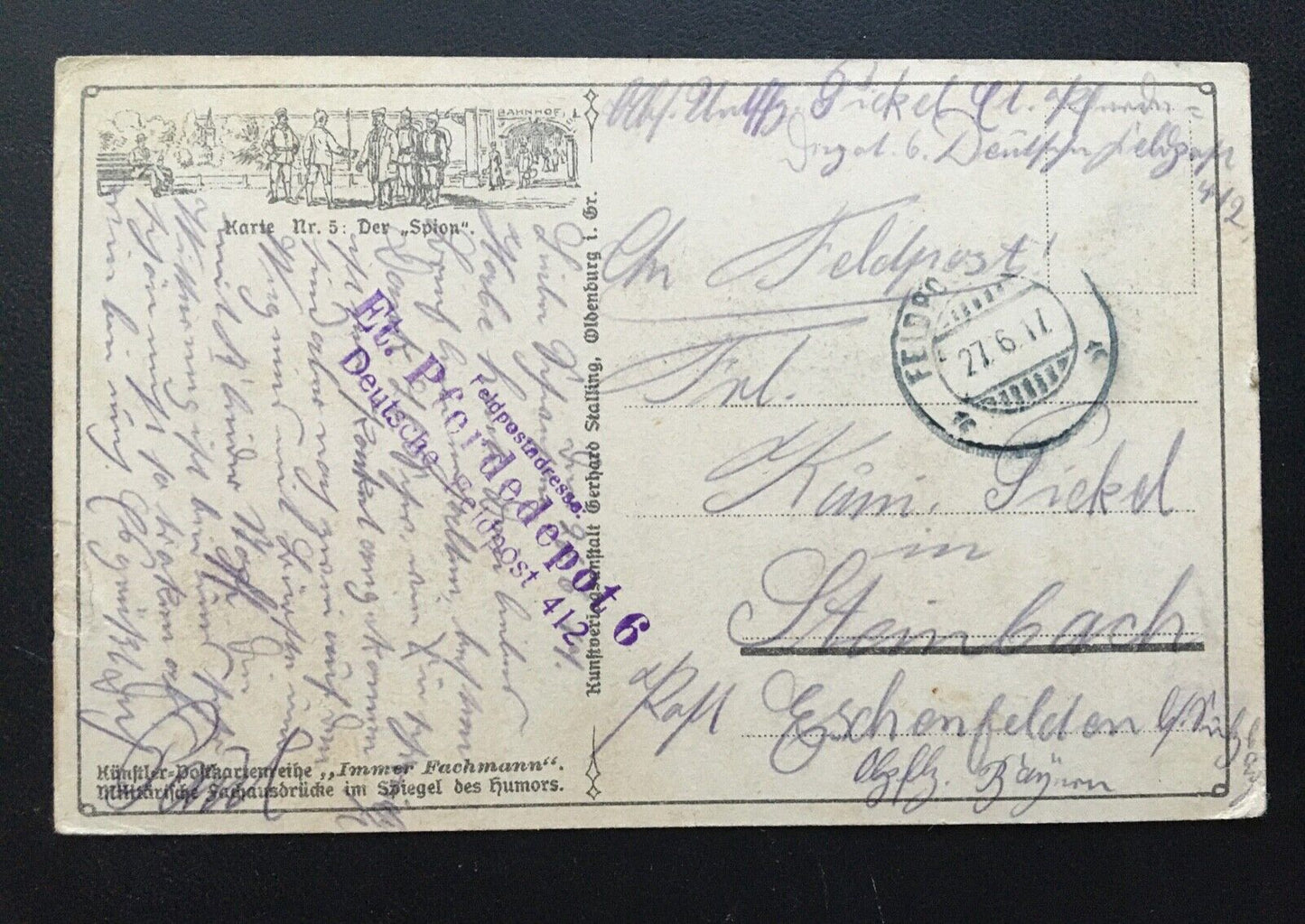 Der "Spion" - Soldat beobachtet Paar - Militär Krieg 400638 TH