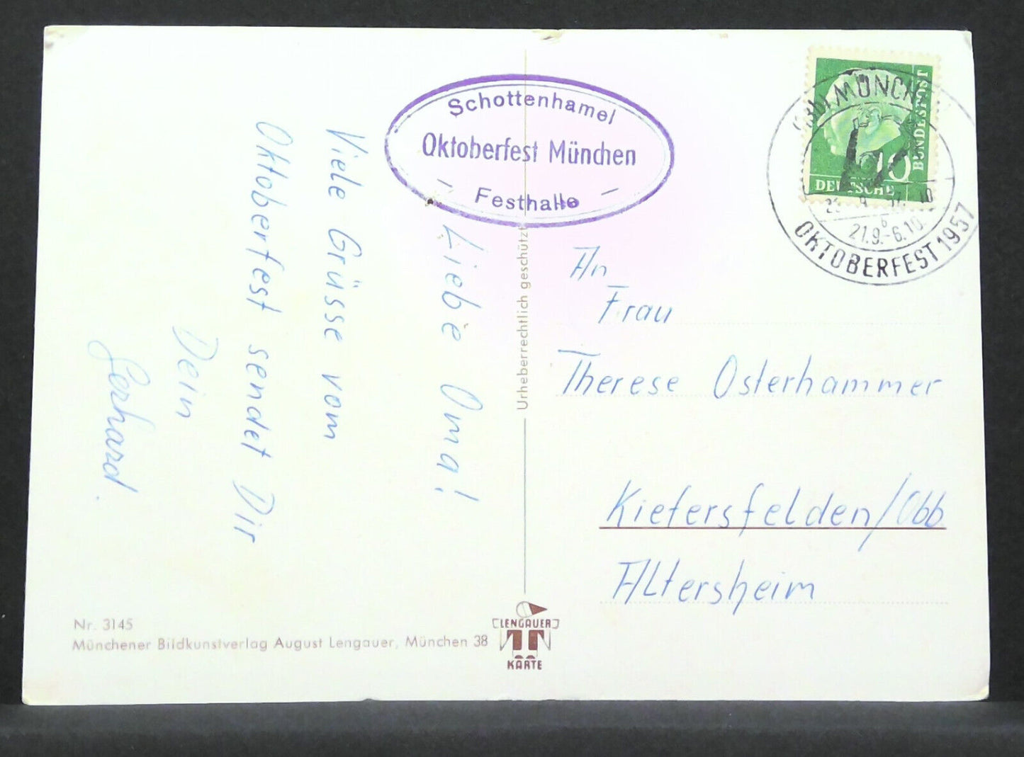Gruß vom Oktoberfest Aus Liebe zu dir getrunken JW 500177 F