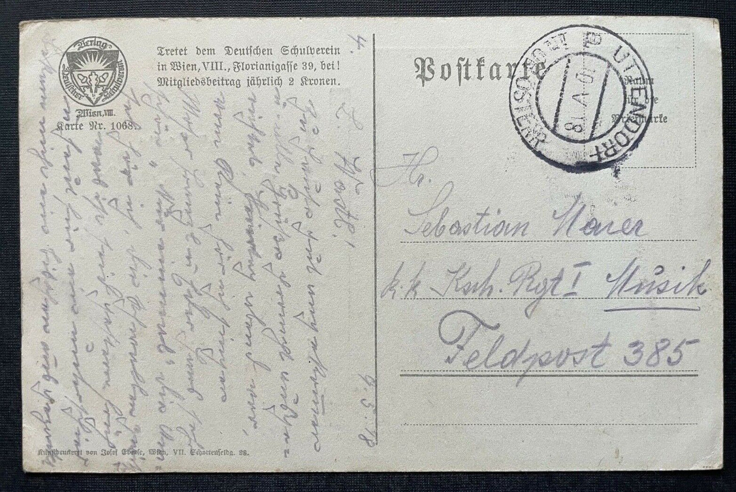 Deutscher Schulverein Noten Lied Unter Linde Paar Mann Frau Krug 400290 TH