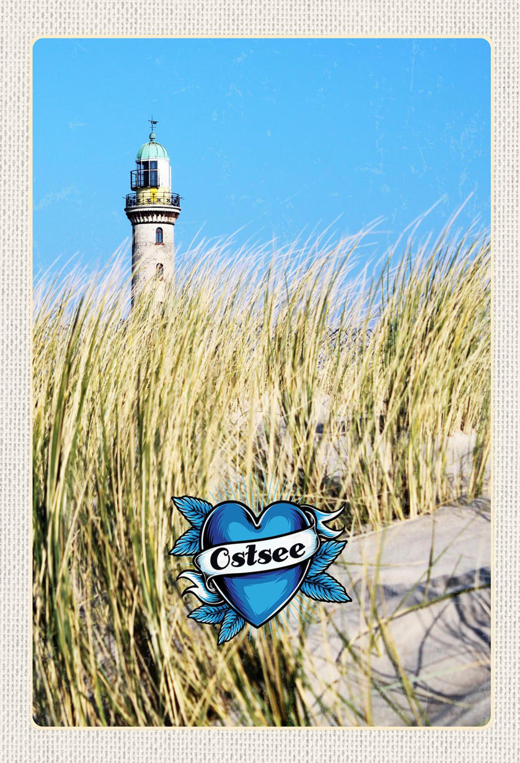 Schild Spruch Herz Liebe Ostsee Deutschland Leuchtturm W