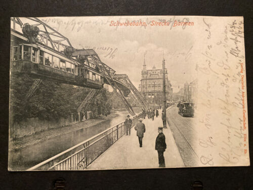 Schwebebahn Strecke Barmen um 1904 Tramway Straßenbahn 80196