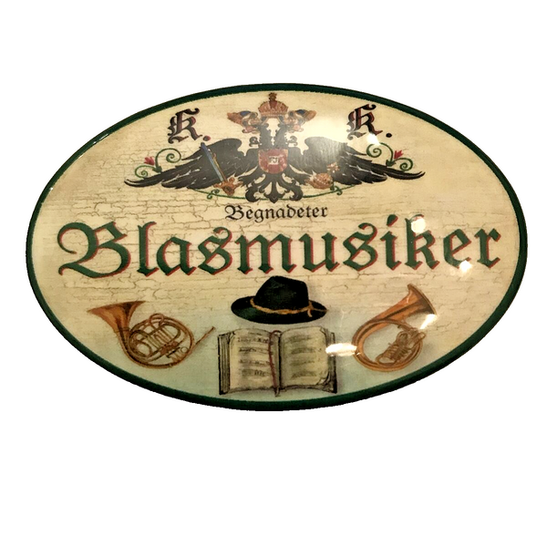 K&K Nostalgie Flaschenöffner Magnet Begabter Blasmusiker 7x4,5cm