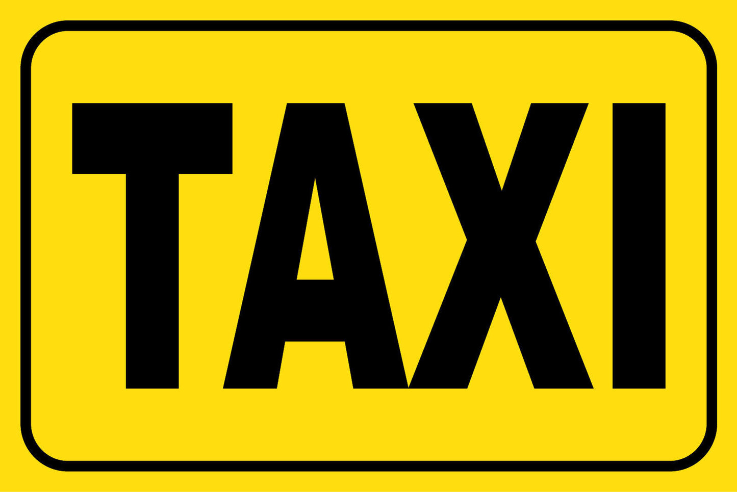 Schild Taxi Taxistand 12x18 / 20x30 / 30x40 Blech od. Holz