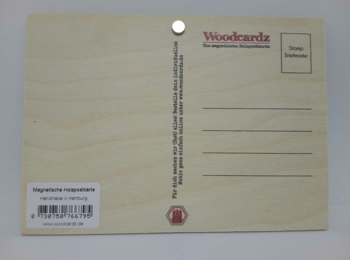 Holzkarte magnetisch "Eine Frau ohne ihre Schwester..." 14x10 Birkenholz 50302
