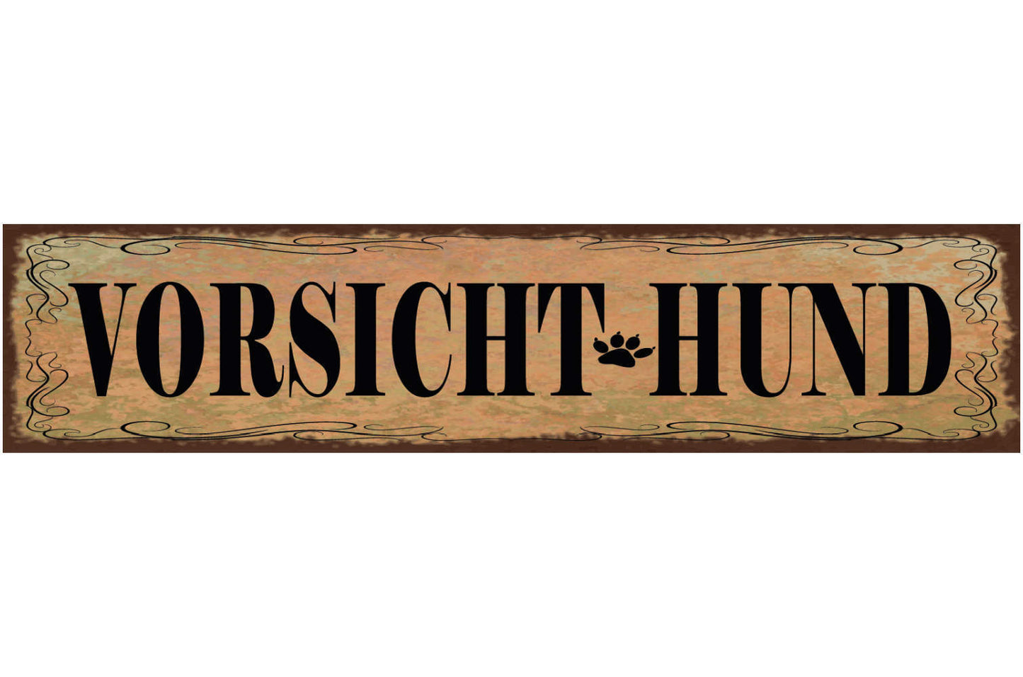 Schild Vorsicht Hund Achtung Wachhund Haus Tier Liebe 46 x 10 Blech od. Holz