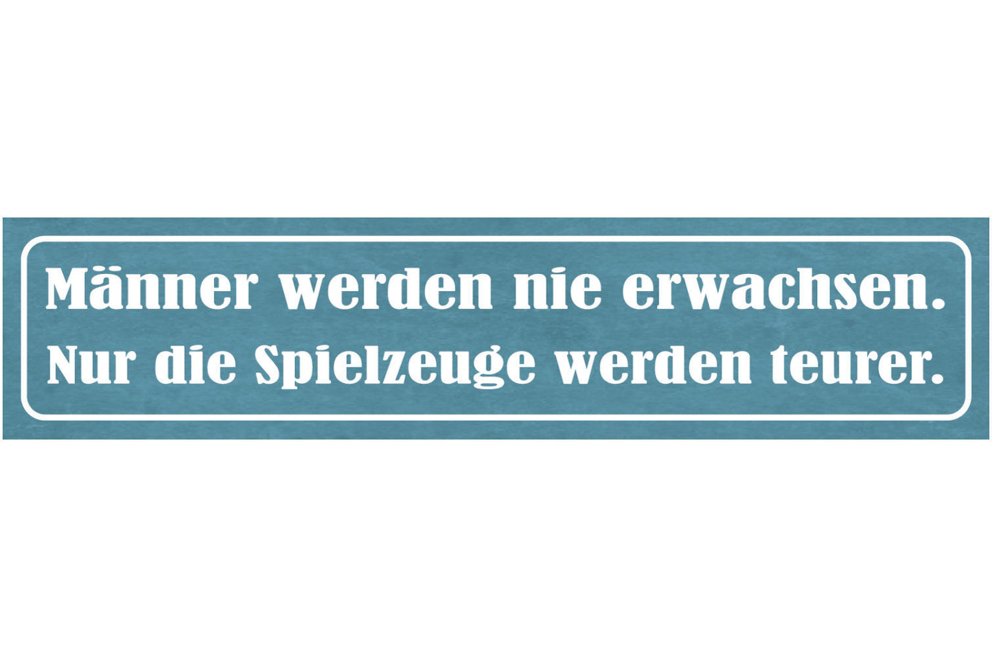 Schild Männer Werden Nie Erwachsen Nur Die Spielzeuge Werden Teurer 46 x 10