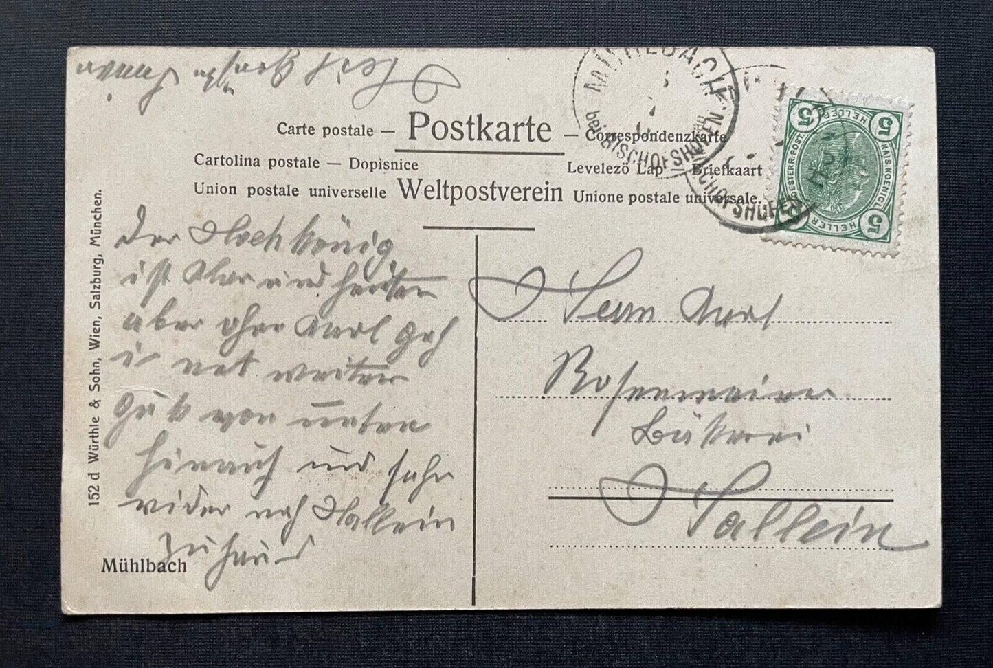Mühlbach bei Bischofshofen Hochkönig Gebirge Berg Stadt Kirche Salzburg 402313 A