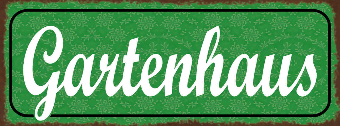Schild Garten Haus Schrebergarten Gärtner Freizeit Pflanzen 27x10 Blech od.Holz