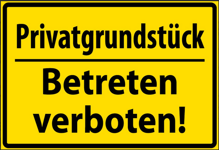 Nostalgie Privatgrundstück Betreten verboten 12x18/20x30/30x40 Blech od.Holz