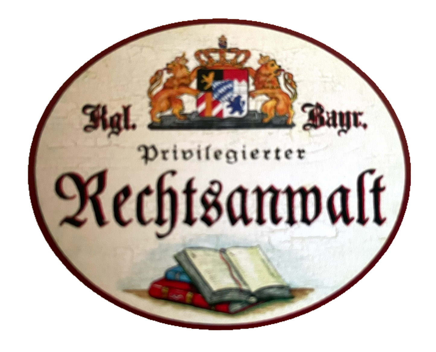 Nostalgie Holz Schild Bayern Königlich Bayerischer Privilegierter Rechtsanwalt