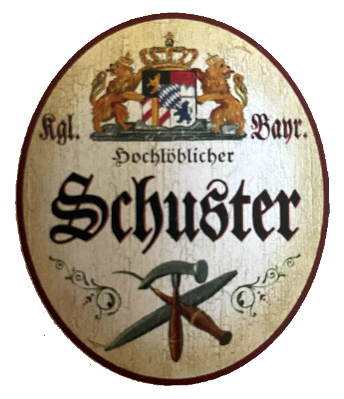 Nostalgie Holzschild Bayern Königlich Bayerischer Hochlöblicher Schuster Schild