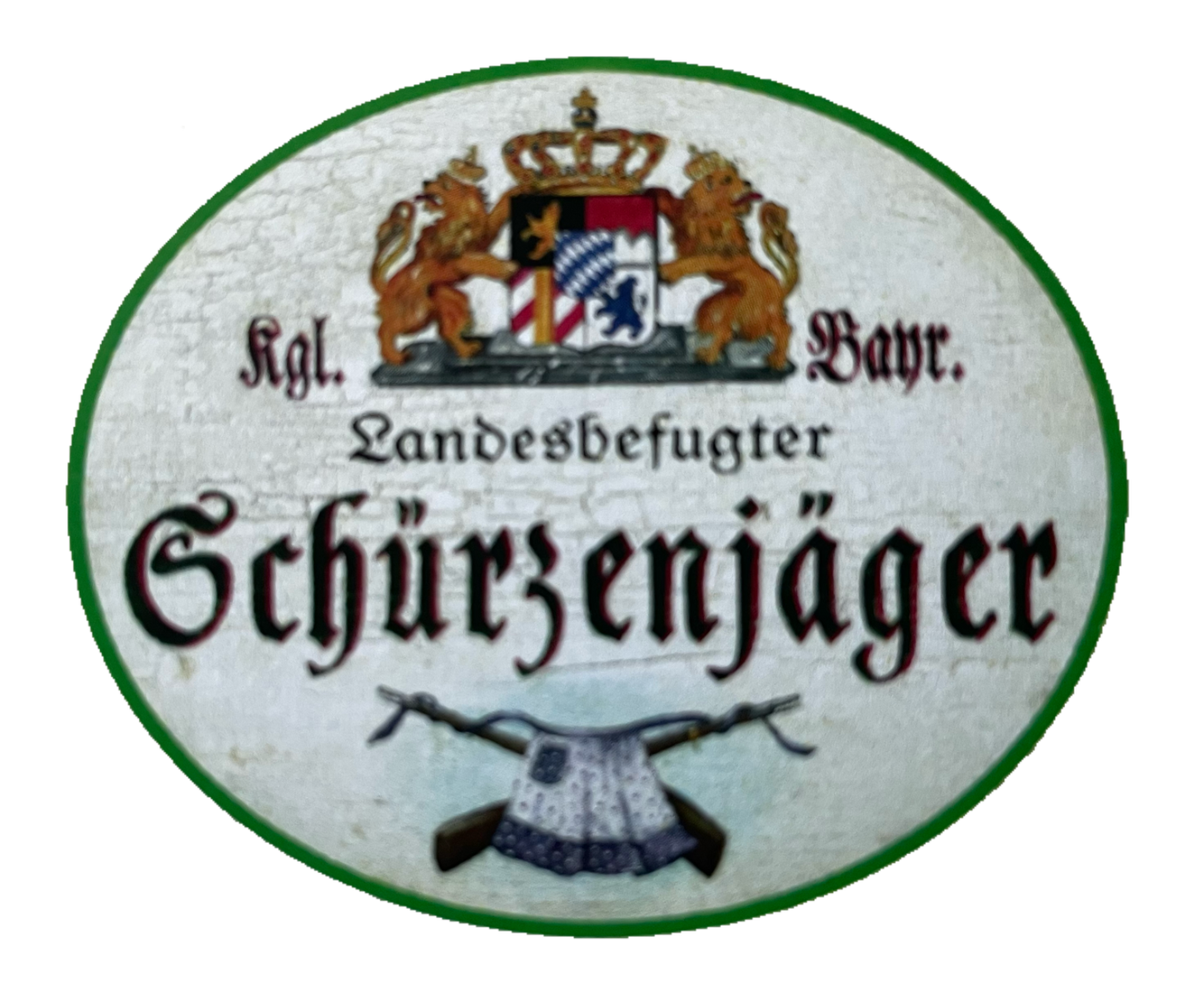 Nostalgie Holz Schild Bayern Königlich Bayerischer Landesbefugter Schürzenjäger