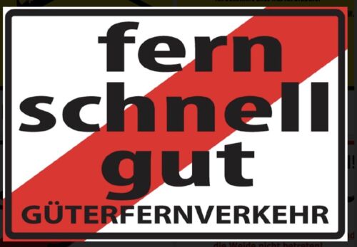 Schild Güterfernverkehr LKW 12x18/20x30/30x40 Blech oder Holz