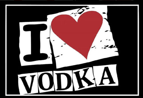 Schild I love Vodka Bar Pub Restaurant 12x18/20x30/30x40 Blech oder Holz