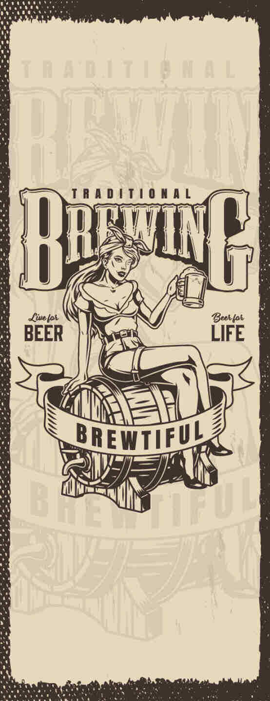 Schild Traditional Brewing Brewtiful Beer Life Bier Alkohol 27x10 Blech od.Holz