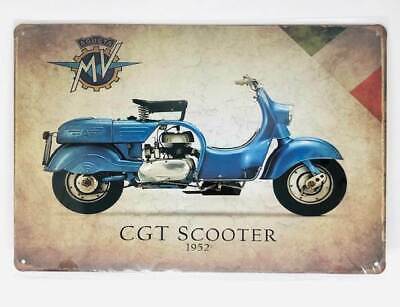 Nostalgie Retro Blech Schild CGT Scooter 1952, Agusta MV 30x20cm 50088