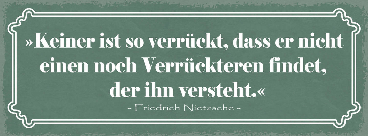 Schild Keiner Ist So Verrückt Dass Er Nicht Noch Einen Verrückteren Findet 27x10