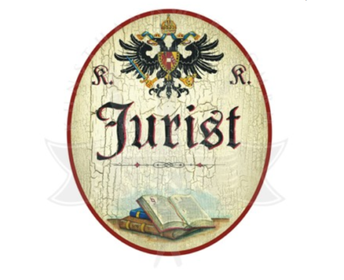 KuK Nostalgie Holzschild Jurist