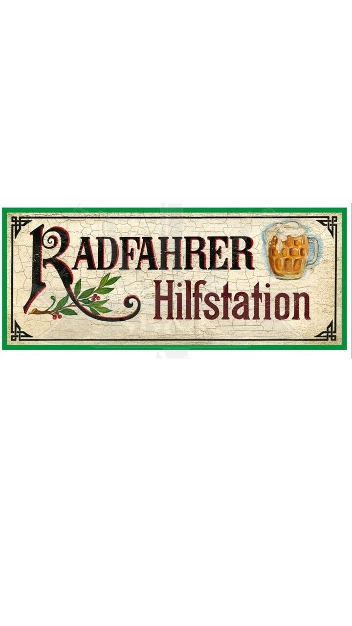 KuK Nostalgie Holzschild "Radfahrer Hilfstation"