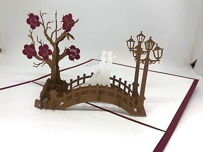 Pop Up Karte 3D Rendezvous Hochzeit Liebe Ehe Verlobung Format 15 x 20 OVP