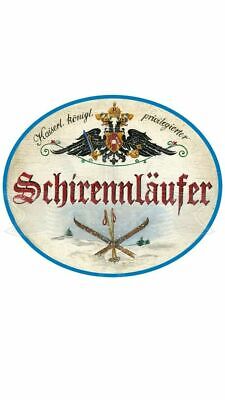 KuK Nostalgie Holzschild "Schirennläufer"