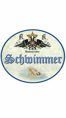 KuK Nostalgie Holzschild "Schwimmer"