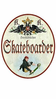 KuK Nostalgie Holzschild "Skateboarder"