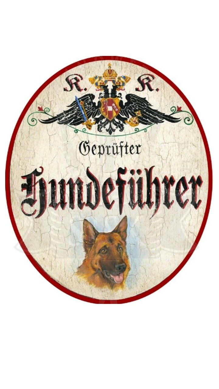 KuK Nostalgie Holzschild "Hundeführer"