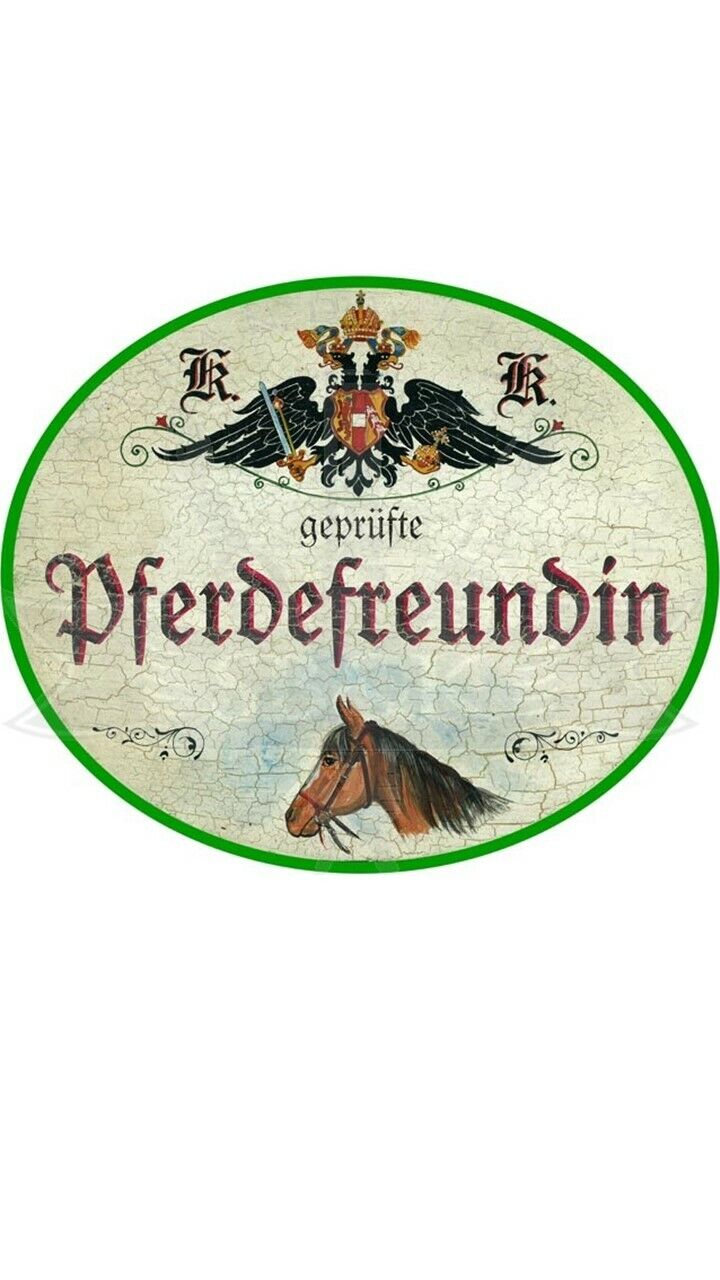 KuK Nostalgie Holzschild "Pferdefreundin"