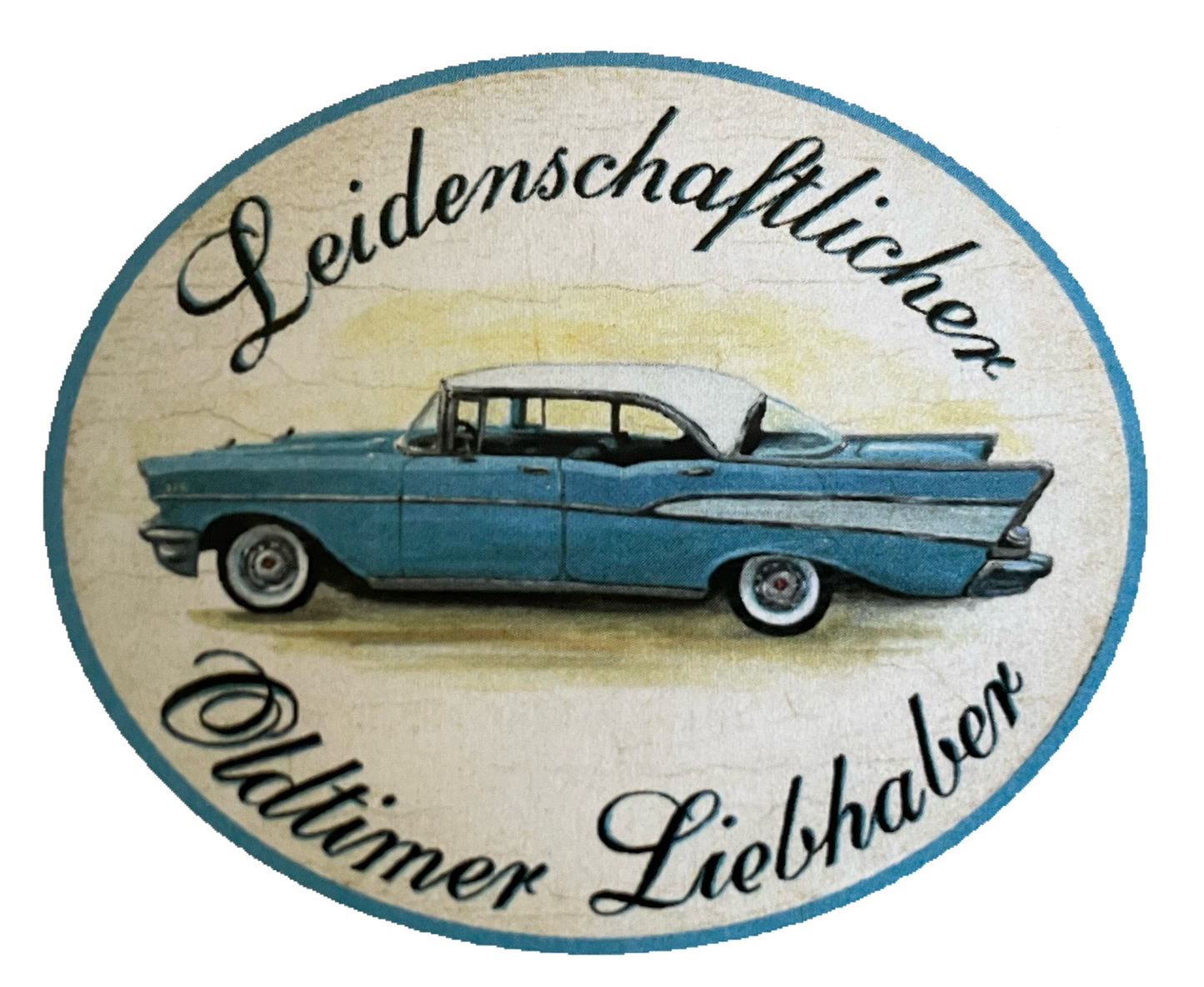 Nostalgie Holzschild Leidenschaftlicher Oldtimer Liebhaber Cadillac Schild