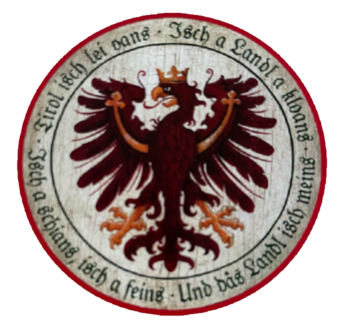 Nostalgie Holzschild Schützenscheibe Tirol Isch Lei Oans Adler Wappen Schild