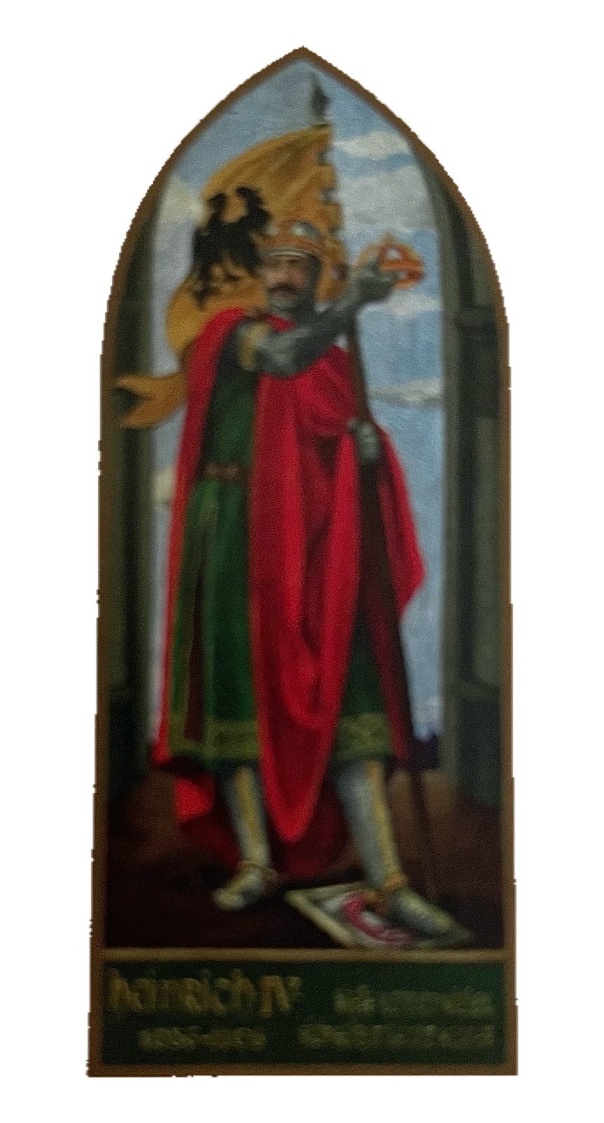 Nostalgie Holzschild Mittelalter Heinrich IV. Kaiser Schild