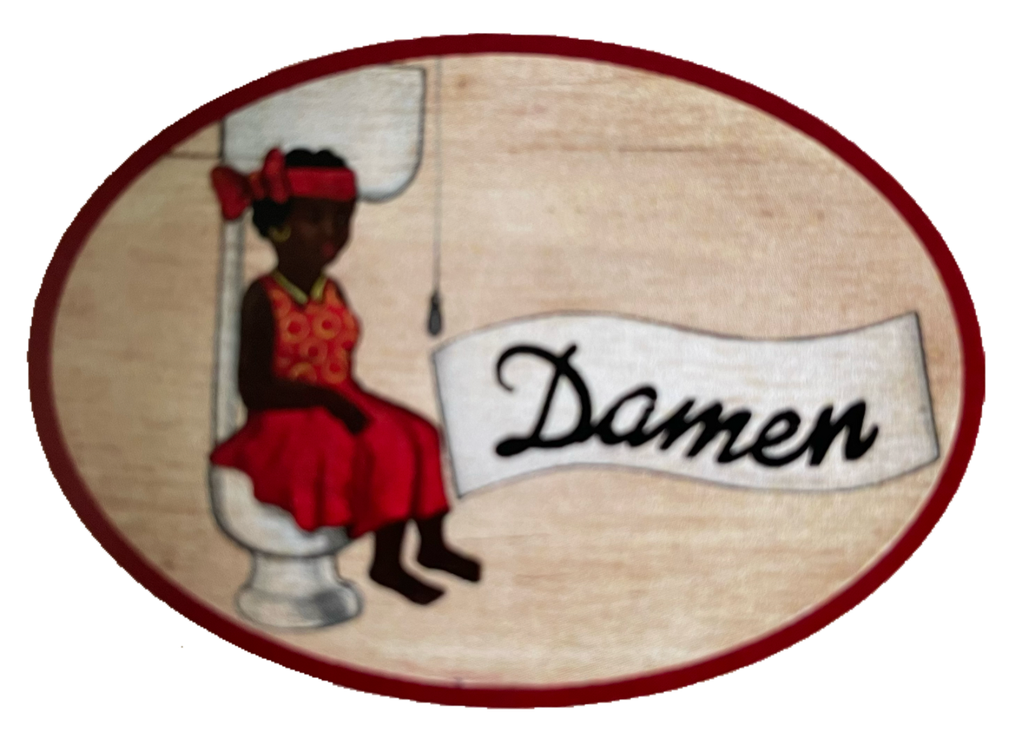 Nostalgie Holzschild Damen WC Toilette Klo Schild